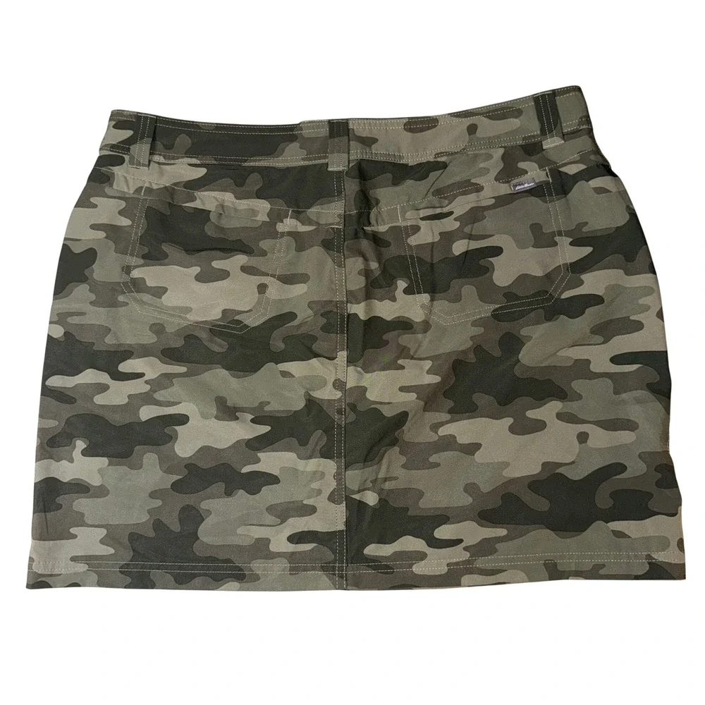 Eddie Bauer Adventurer 2.0 Skort 16‎ Green Camo Hiking Outdoor Stretch 1376858